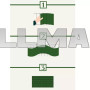 Лента для ограждения 19смх35м 450г/м2 зеленая 23699